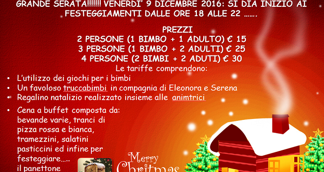 Festa di Natale di Venerdì 9 dicembre: cliccate per tutti i dettagli!