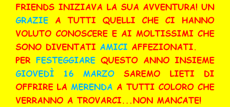 BUON COMPLEANNO TOYS & FRIENDS!!